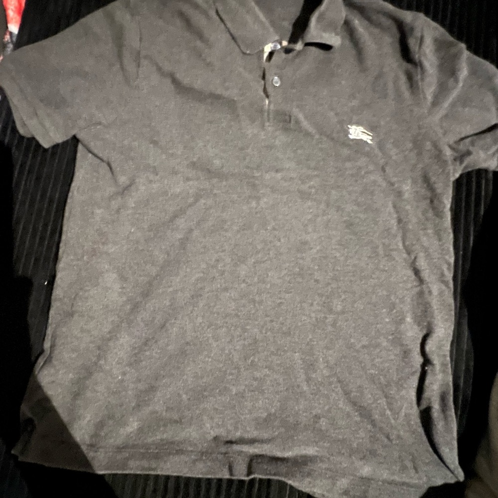 Burberry Dark Gray Polo Shirt